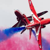 The world famous red Arrows will be flying over Northampton on Tuesday afternoon