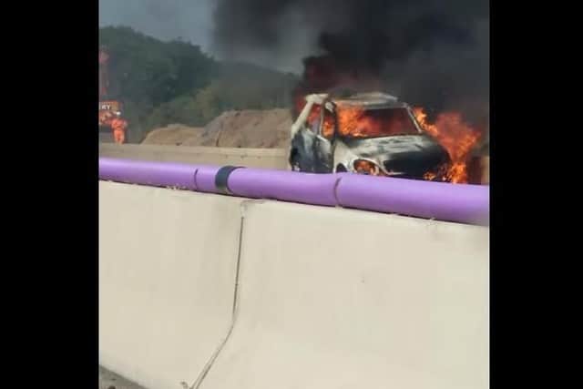 M1 car fire.