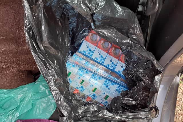 Some of the illegal cigarettes seized during the trading standards operation.