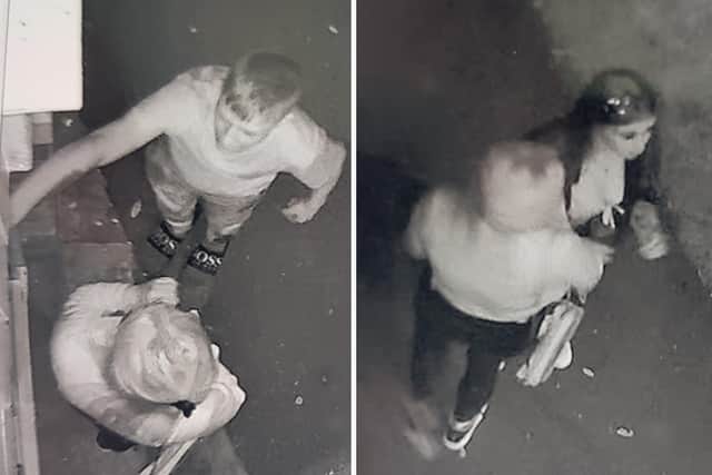 Police have identified four people they want to speak to following an assault in Broughton Green Road