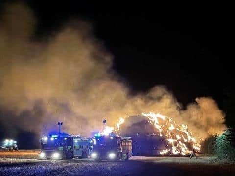 Northants Fire and Rescue on the scene of the East Carlton arson incident