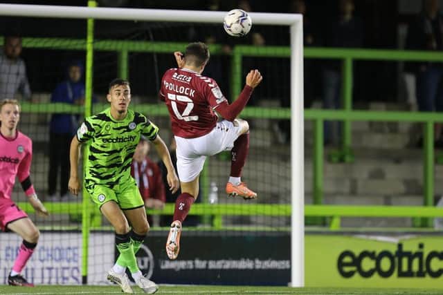 Scott Pollock's header drew Cobblers level against Forest Green only last week.