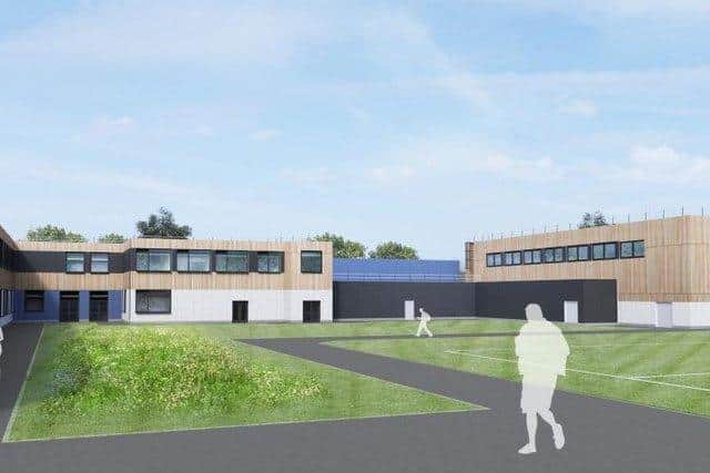 A 3D render of how 'Northampton School' near Thorpeville would look once complete. Photo: DPP Planning