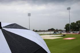 Rain ruined any prospect of play at the County Ground on Tuesday