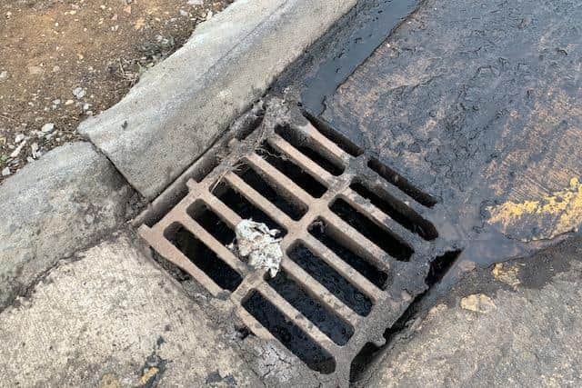 The sludge in Wilton is causing offence to nearby residents. Photo: Paul Rigby