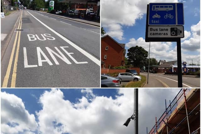 The controversial bus lane in Weedon Road/St James' Road