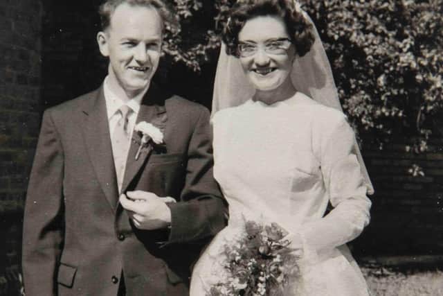 The happy couple on their wedding day in 1961. Photo: Kirsty Edmonds.