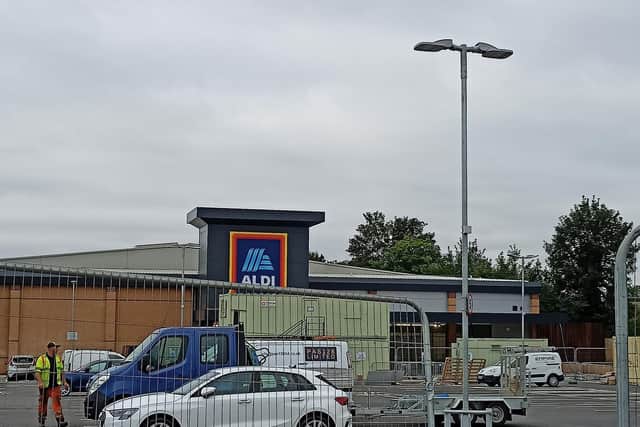 The Aldi sign has recently been put on the unit. Photo: Dillon MacLeod