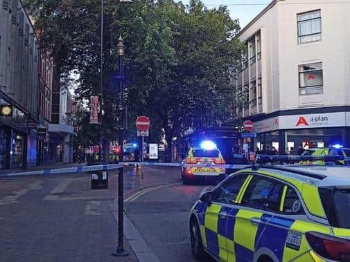 Police and paramedics rushed to Abington Street at around 6.45pm last Thursday