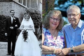 Brian and Maureen Ingle when they got married on September, 23 1961 and celebrating their diamond wedding anniversary today in 2021. Photo: Kirsty Edmonds