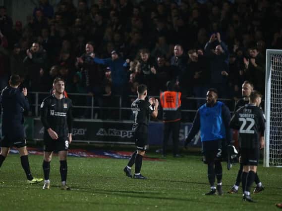 The Cobblers were 2-1 winners on their most recent trip to Salford City, in January 2020