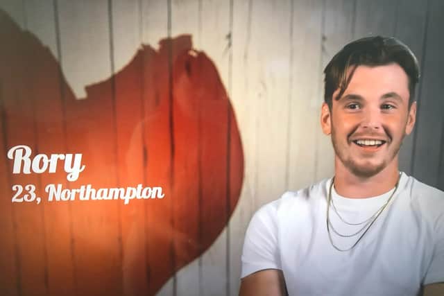 Rory on the show, which was filmed in August last year. Photo: Channel 4.