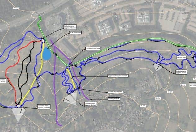 There will be five specialist bike trails at the park
