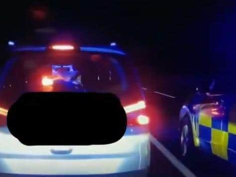 Northamptonshire ARVs halt the getaway Citroen on the M1 near junction 15