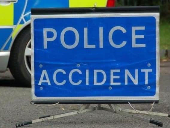 Gladstone Road is closed following a collision on Monday afternoon