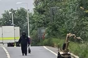 Bomb squad officers used robots to identify the suspicious item found on the A5 near Towcester