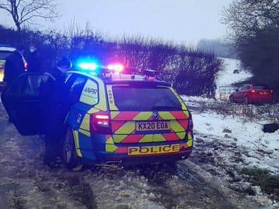 Holland crashed his Audi into a field after trying to outrun the Interceptors