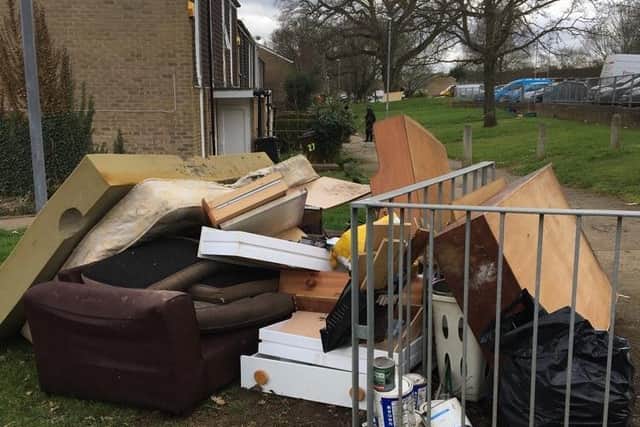 Wardens issued a Fixed Penalty Notice over furniture dumped in Tonmead Road