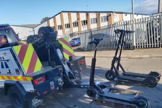 Northamptonshire Police seized a number of private e-scooters during last month's crackdown