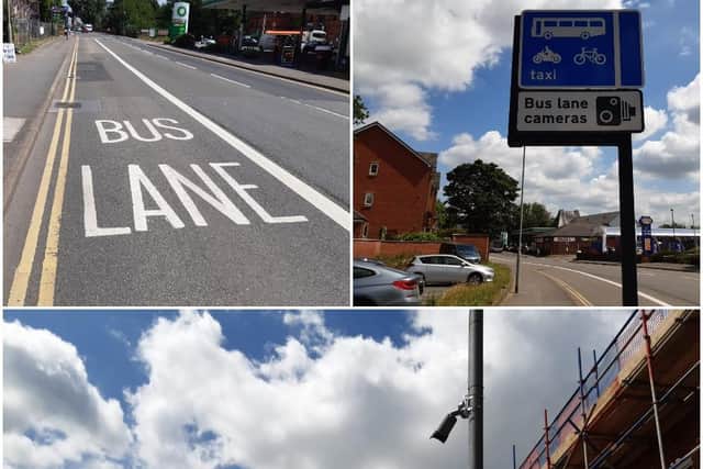The bus lane in Weedon Road/St James' Road