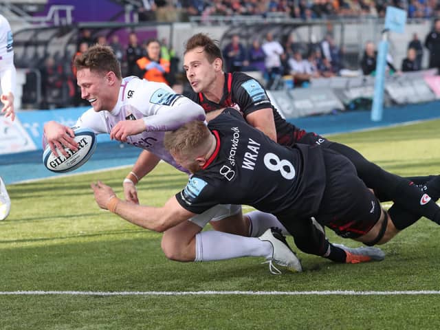 Fraser Dingwall scored a hat-trick for Saints at Saracens, but it wasn't to be enough