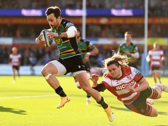 Tom Collins scored a superb try in Saints' game at Gloucester last season