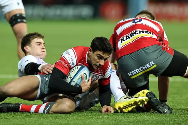 Santiago Carreras was in the thick of the action for Gloucester