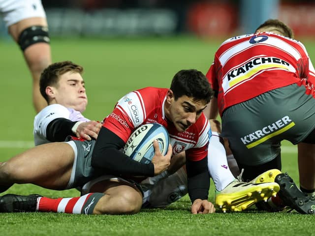 Santiago Carreras was in the thick of the action for Gloucester