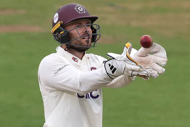 Northants wicket-keeper Lewis McManus