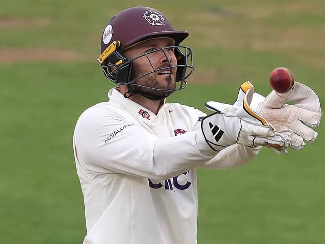 Northants wicket-keeper Lewis McManus