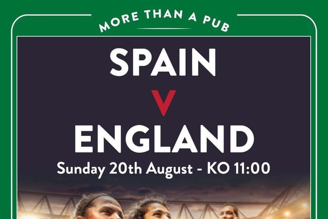 The Weedon Road pub will be showing the final. No bookings will be taken.