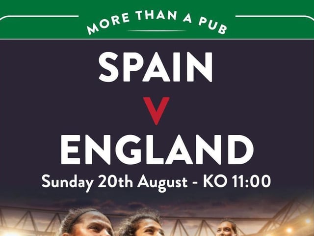 The Weedon Road pub will be showing the final. No bookings will be taken.