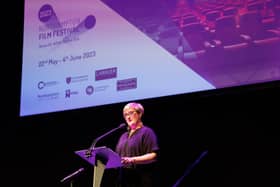 Festival director Becky Carrier at the 2023 Northampton Film Festival. Photo: Ben Gregory-Ring.