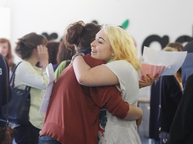 2011 - Pupils open their GCSE results at Northampton School for Girls