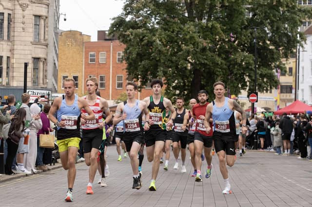 Hundreds of runners took part in the half marathon around the town on Sunday September 14.