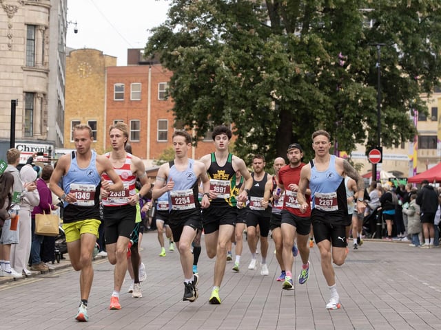 Hundreds of runners took part in the half marathon around the town on Sunday September 14.