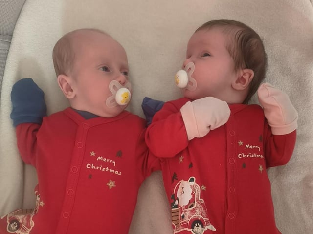 Seven-week-old Freddie and Emmie.