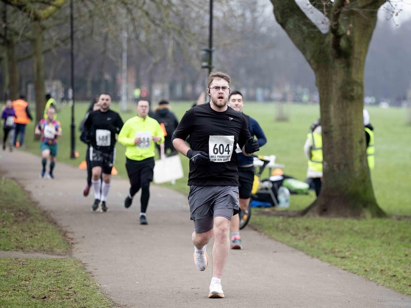 Runners braved the cold on Sunday January 12 to take on the charity race at The Racecourse.
