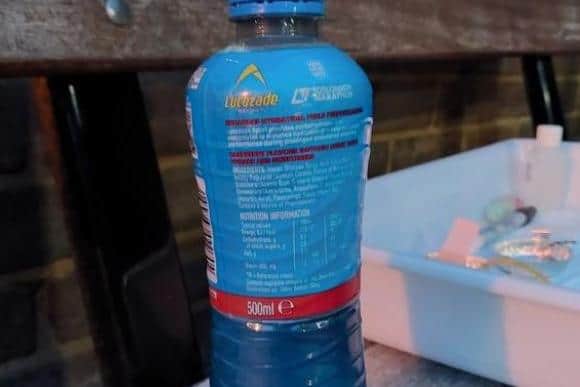 The Lucozade bottle in question. Photo: Northamptonshire Police.
