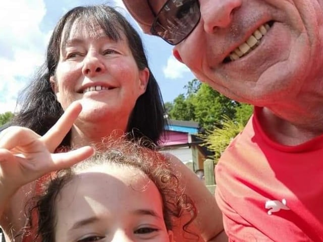 Dave Wellman pictured with his wife, Karen, and granddaughter, Frankie.