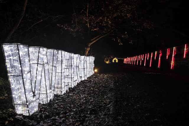 Take a look around the winter light trail, which is now open and will be until December 31.