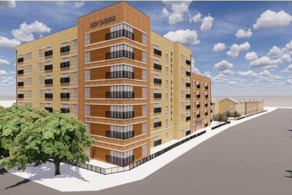 Here's what the second phase - Roof Gardens tower block - will look like once complete