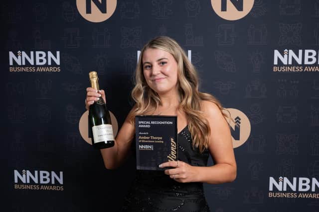 Amber Thorpe with her Special Recognition Award