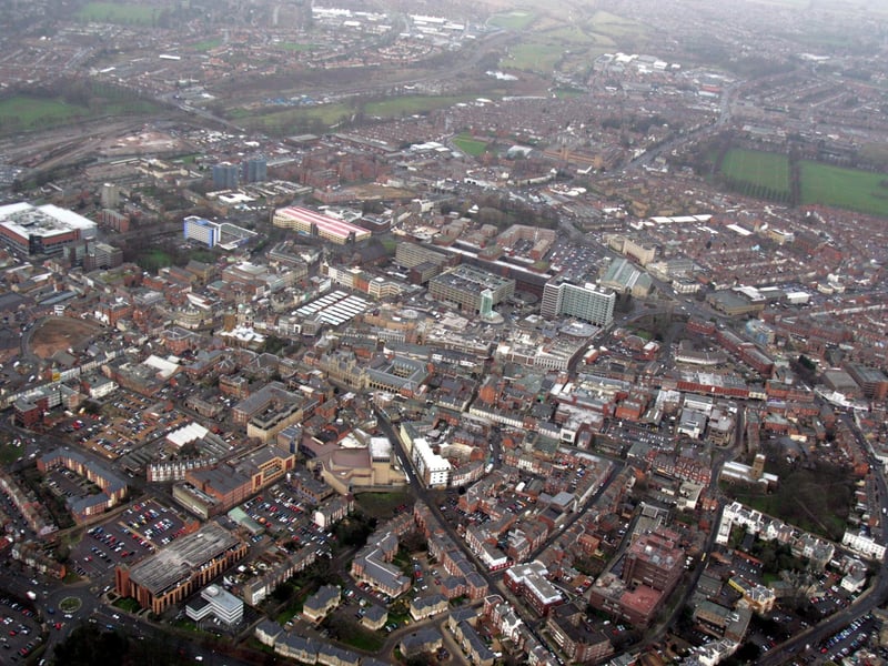 Northampton aerial photograph taken by the Chron