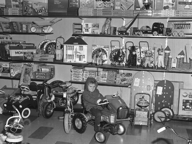 This is how a toy shop should look - the negative did not include a location, or a date, but it was clearly a magical time