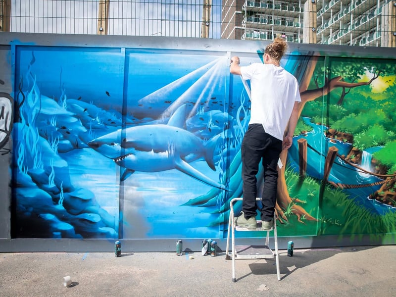Wall Games transformed Northampton town centre into a creative open-air gallery