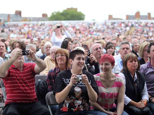 Elton John at Northamptonshire County Cricket Club.
