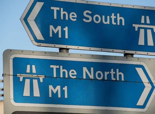 Two lanes are closed on the M1 southbound while emergency services tackle a vehicle fire — with more tailbacks heading north