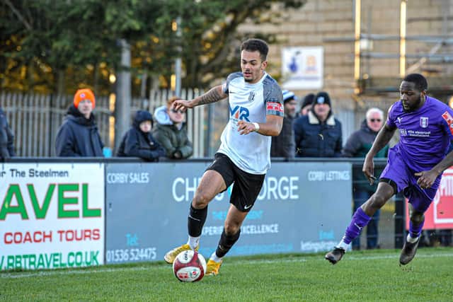 Rio Molyneaux grabbed Corby's equaliser against Daventry