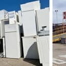 Fridge-freezer storage capacity has been increased at Enva's Corby site / Residents can only dump one fridge-freezer per trip/ NNC